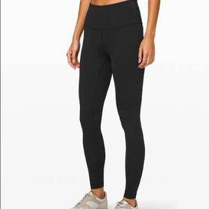 - Lululemon hi rise wunder under tights 28”. Black